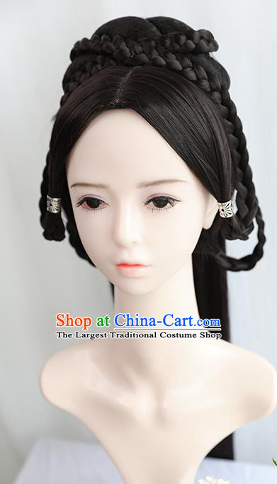 Chinese Cosplay Princess Wigs Best Quality Wigs China Wig Chignon Ancient Ming Dynasty Noble Lady Wig Sheath