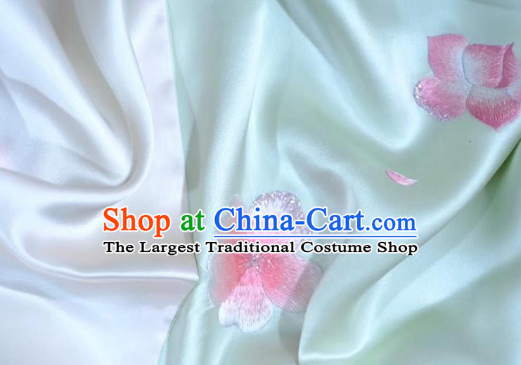 Top Beige Silk Tippet Accessories Chinese Traditional Embroidered Peach Blossom Scarf Cheongsam Cappa
