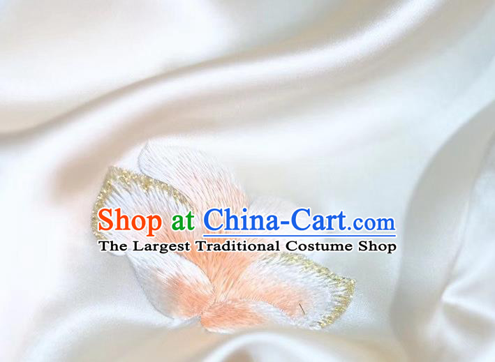 Top Chinese Traditional Embroidered Peach Blossom Scarf Cheongsam Cappa Champagne Silk Tippet Accessories