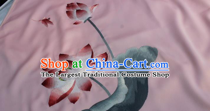 Chinese Suzhou Embroidery Lotus Clothing Pink Silk Bellyband Female Underwear Embroidered Sexy Stomachers
