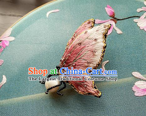 China Traditional Embroidered Butterfly Brooch Classical Cheongsam Accessories