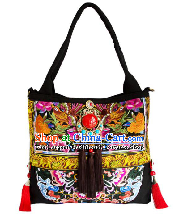 China National Embroidered Handbag Handmade Women Bag Ethnic Embroidery Bag
