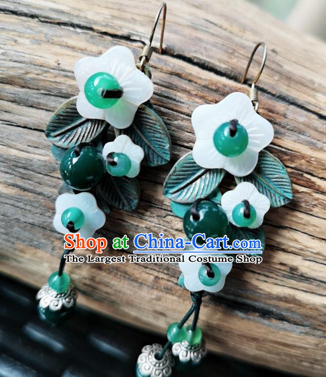 China Handmade Plum Blossom Earrings National Ear Accessories