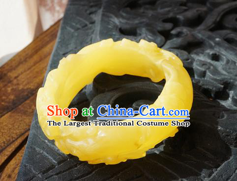 Chinese Traditional Carving Beeswax Bangle Accessories Ancient Princess Bracelet Jewelry