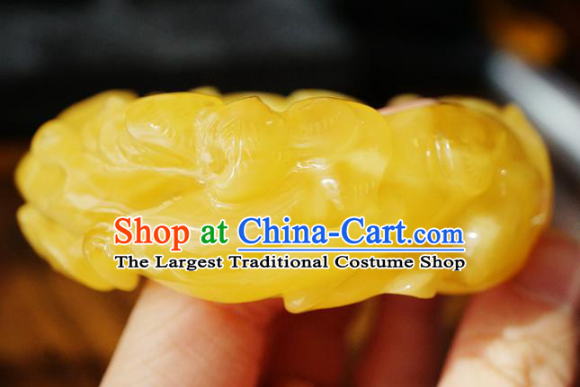 Chinese Traditional Carving Beeswax Bangle Accessories Ancient Princess Bracelet Jewelry