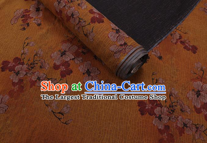 Chinese Classical Silk Drapery Asian Flowers Butterfly Pattern Design Silk Traditional Cheongsam Cloth Fabric