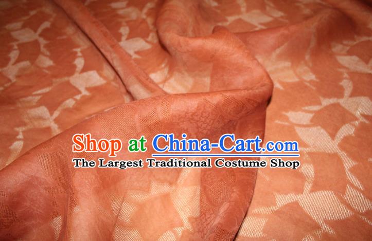 Chinese Classical Pattern Silk Drapery Traditional Gambiered Guangdong Gauze Cheongsam Rust Red Fabric