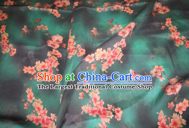Chinese Traditional Cheongsam Gambiered Guangdong Gauze Classical Plum Blossom Pattern Silk Drapery Silk Fabric