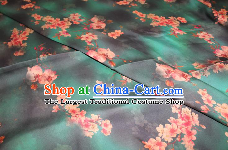 Chinese Traditional Cheongsam Gambiered Guangdong Gauze Classical Plum Blossom Pattern Silk Drapery Silk Fabric