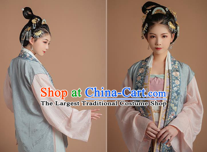 Ancient China Imperial Consort Clothing Court Hanfu Apparels Traditional Song Dynasty Historical Costumes