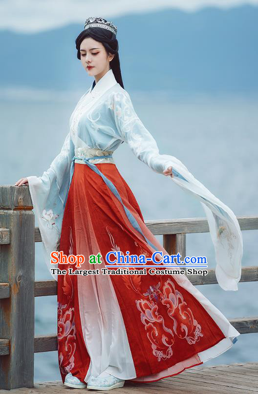 Ancient China Royal Princess Clothing Traditional Hanfu Dress Northern and Southern Dynasties Court Infanta Historical Costumes for Women
