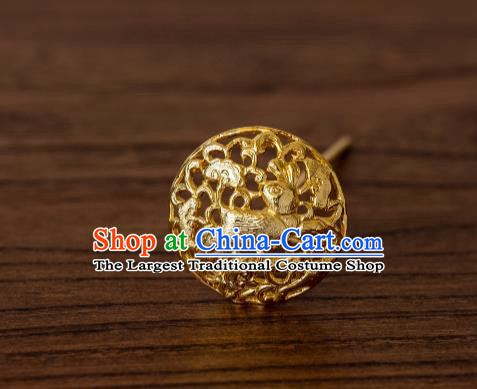 China Ancient Court Queen Hair Stick Hair Accessories Traditional Tang Dynasty Empress Gilding Rabbit Hairpin