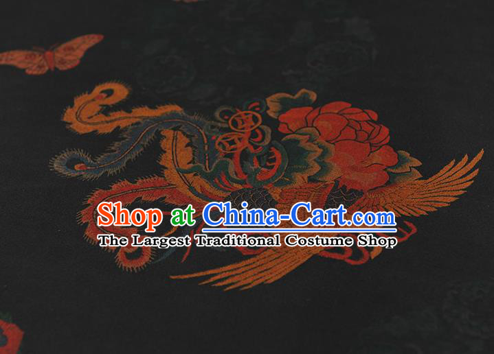 Chinese Classical Phoenix Pattern Silk Material Traditional Cheongsam Gambiered Guangdong Gauze