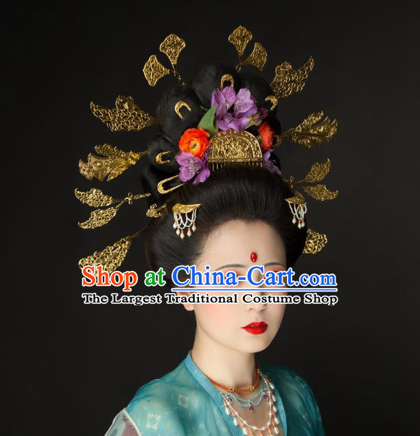 China Tang Dynasty Imperial Concubine Hairpins Ancient Court Woman Hair Accessories Complete Set