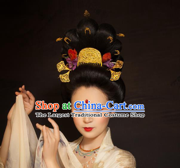 China Tang Dynasty Imperial Concubine Hairpins Ancient Court Woman Hair Accessories Complete Set