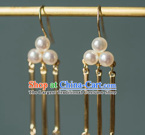 China Ancient Imperial Concubine Ear Jewelry Accessories Traditional Qing Dynasty Court Earrings
