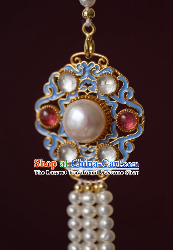 China Qing Dynasty Imperial Concubine Gems Brooch Ancient Court Woman Jewelry Accessories