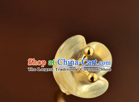 China Ancient Princess Osmanthus Ear Jewelry Accessories Traditional Qing Dynasty Palace Lady Earrings