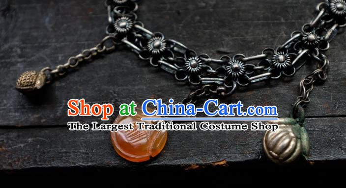 Chinese Traditional Plum Blossom Jewelry Handmade Silver Lock Bracelet Accessories