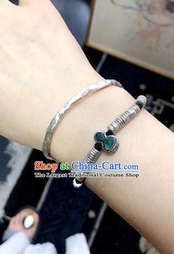 Chinese Traditional Jewelry Handmade Silver Bracelet Accessories