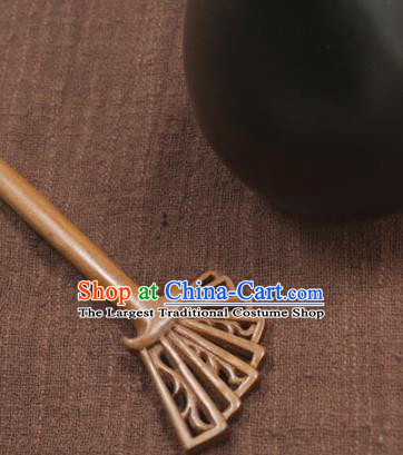 China Handmade Cheongsam Hair Accessories Mahogany Hair Stick Classical Wood Carving Hairpin for Women