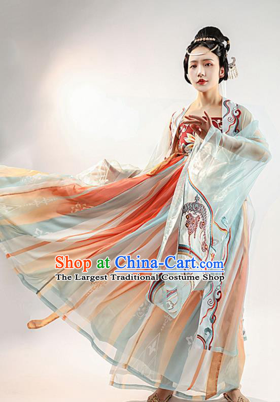 China Tang Dynasty Court Lady Hanfu Dress Traditional Ancient Royal Princess Historical Clothing