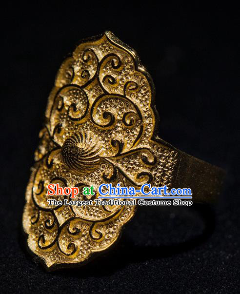 China Song Dynasty Jewelry Accessories Ancient Empress Golden Ring for Women
