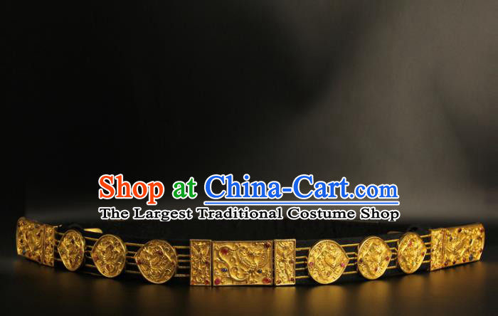 China Handmade Ming Dynasty Belt Ancient Swordsman Waist Accessories
