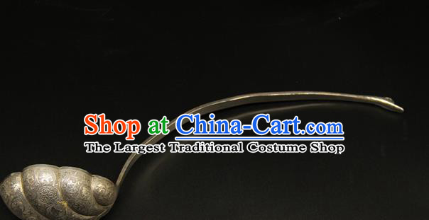 China Tang Dynasty Collectible Accessories Ancient Silver Spoon