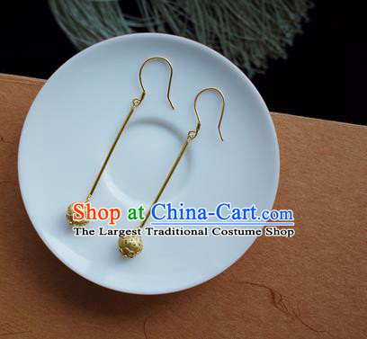 Handmade Chinese Ming Dynasty Court Ear Jewelry Accessories Traditional Ancient Imperial Consort Earrings