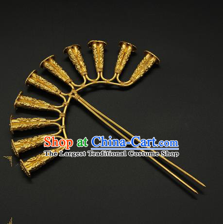 China Handmade Court Hair Stick Ancient Queen Hairpin Traditional Song Dynasty Palace Hair Accessories