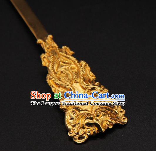 China Handmade Yuan Dynasty Carving Teamscorpion Hairpin Traditional Palace Hair Accessories Ancient Empress Hair Stick