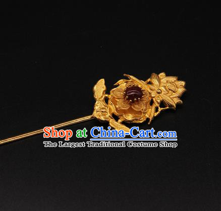 China Ancient Ming Dynasty Empress Hairpin Handmade Palace Hair Accessories Traditional Hanfu Hair Stick