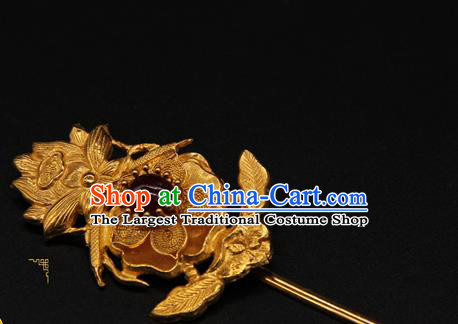 China Ancient Ming Dynasty Empress Hairpin Handmade Palace Hair Accessories Traditional Hanfu Hair Stick