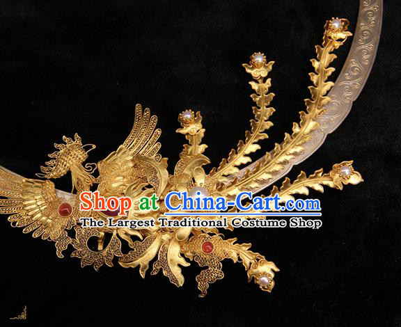 Handmade Chinese Ancient Silver Necklet Jewelry Traditional Ming Dynasty Phoenix Necklace Imperial Consort Accessories