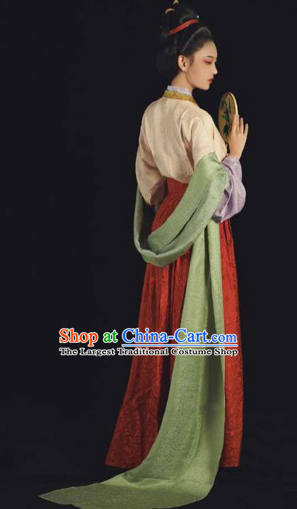 China Ancient Imperial Consort Hanfu Dress Traditional Song Dynasty Noble Countess Historical Clothing Complete Set