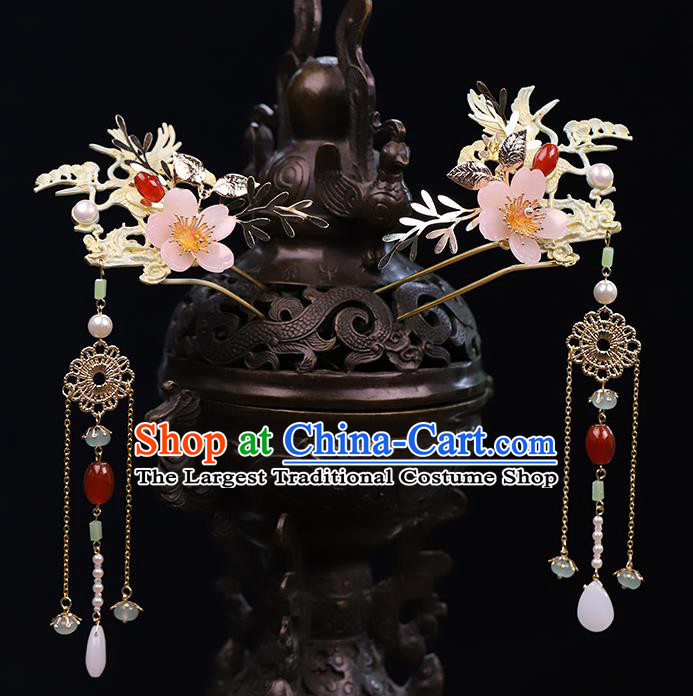 Traditional China Handmade Tassel Hair Crown Ancient Bride Hairpins Wedding Hair Ornament Phoenix Coronet Full Set