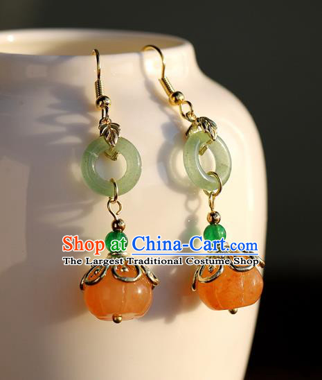 Handmade Chinese Ancient Bride Earrings Jewelry Traditional Wedding Ceregat Ear Accessories