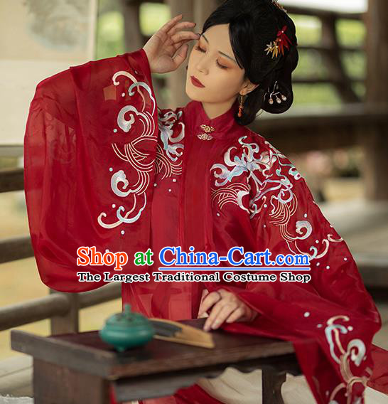 China Ming Dynasty Rich Mistress Historical Clothing Traditional Hanfu Dress Ancient Noble Woman Costumes