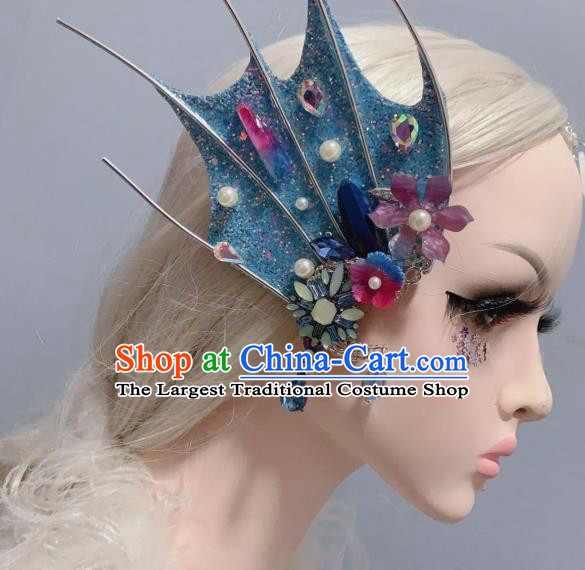 Top Stage Show Hair Ornament Handmade Baroque Princess Hair Accessories Halloween Cosplay Fairy Shell Flower Hair Sticks