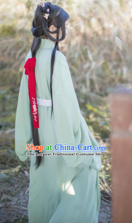 China Jin Dynasty Green Hanfu Dress Traditional Ancient Noble Princess Historical Clothing