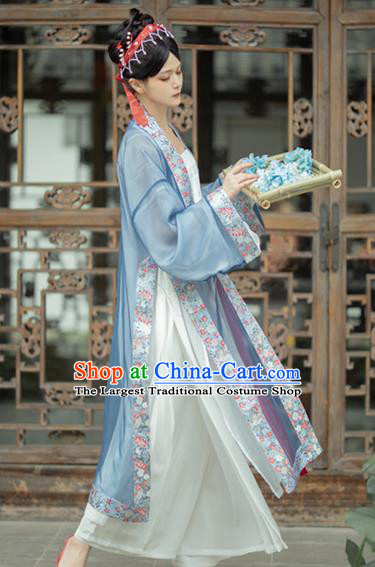 China Traditional Song Dynasty Court Woman Hanfu Costume Ancient Imperial Concubine Historical Clothing