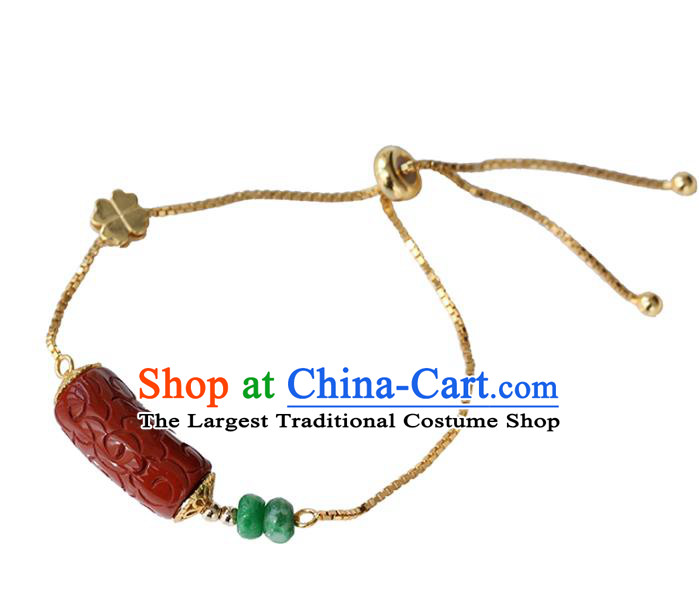 China Handmade Jewelry Accessories Traditional Golden Bracelet National Bangle