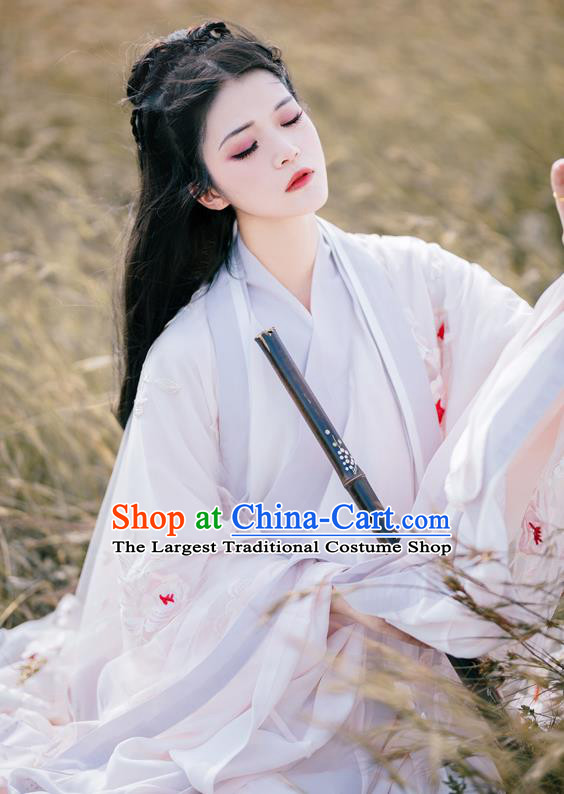 China Ancient Royal Princess Hanfu Clothing Traditional Song Dynasty Court Beauty Embroidered Historical Costumes