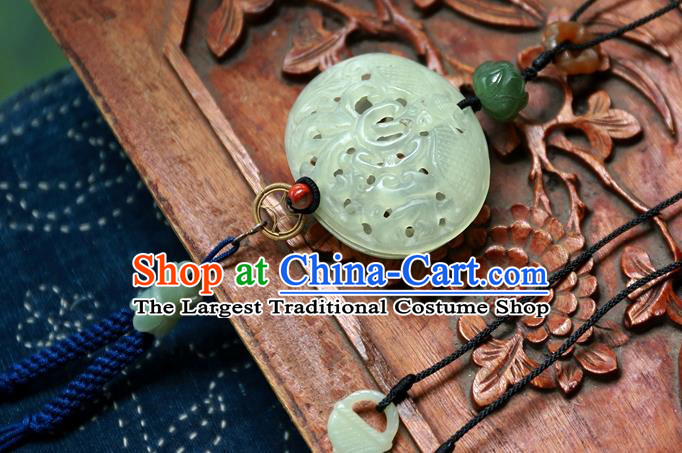 Handmade China Jade Pendant Accessories National Traditional Necklace Jewelry