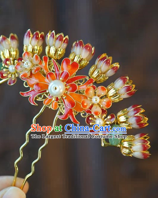 China Ancient Bride Back Hair Comb Traditional Wedding Hair Accessories Golden Tassel Hairpins Hair Sticks Full Set