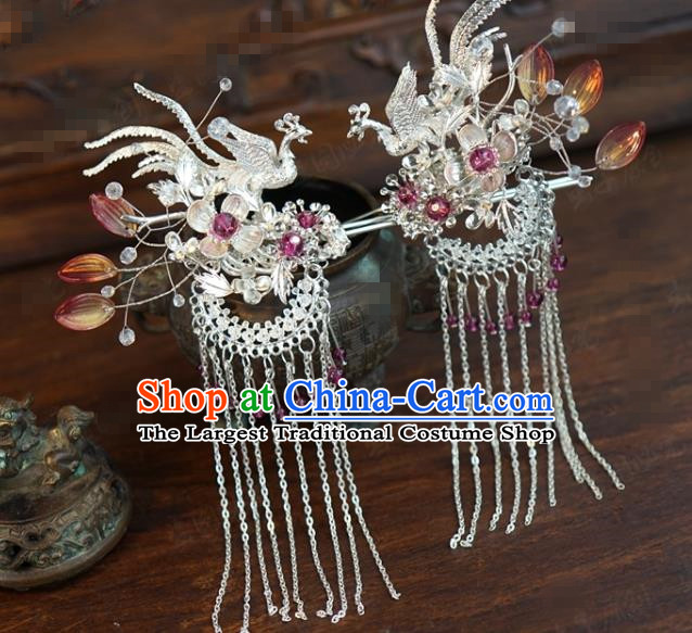 China Ancient Queen Butterfly Lotus Phoenix Coronet Traditional Hair Accessories Wedding Hair Crown and Hairpins