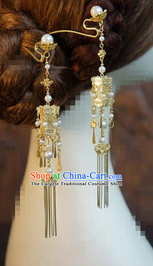 China Traditional Red Beads Tassel Hair Accessories Wedding Xiuhe Suit Headpieces Ancient Bride Hair Crown and Hairpins