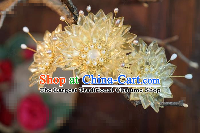 China Ancient Bride Hair Crown Traditional Xiuhe Suit Hair Accessories Wedding Flower Hairpin