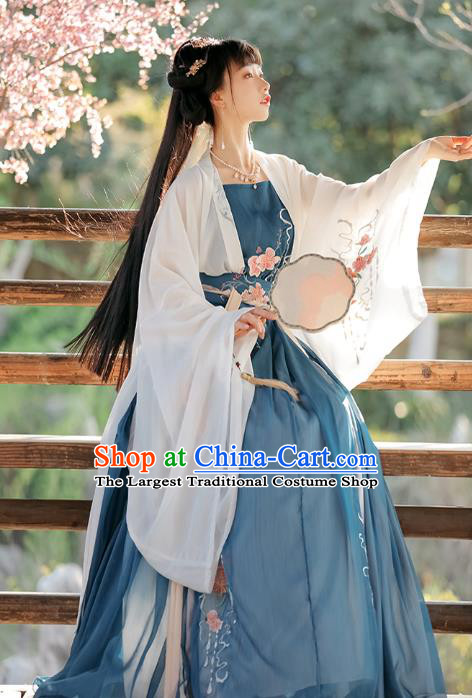 China Traditional Tang Dynasty Princess Historical Clothing Ancient Hanfu Dress Young Beauty Costumes